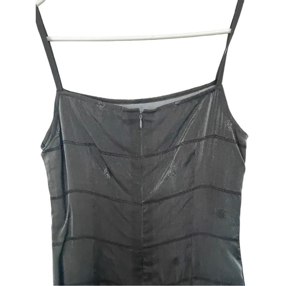 tintoretto Tomas Breton Grey Pewter Strappy Sheer Floral Maxi Party Dress, 8 - Picture 5 of 10